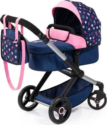 Produktbild von Bayer Design 17016AA Kombi-Puppenwagen Xeo mit Tasche, blau mit Fee