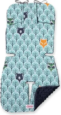 Obrázok produktu pre Obojstranná vložka do autosedačky, kočík, extra mäkká a pohodlná - bavlna/fleece