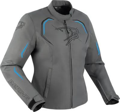 Produktbild von Bering Dundy wasserdichte Damen Motorrad Textiljacke, grau/blau, 46