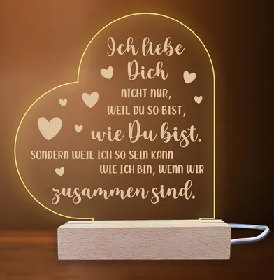 Produktbild von INDIGOS UG - LED Nachttischlampe - Herz links - Spruch 8 - Liebe, Familie, Mama, Papa - Herz mit Spruch - Nachtlicht - 3D-LED-Lampe  - Geschenk, Geburtstag, Weihnachten, Muttertag, Vatertag