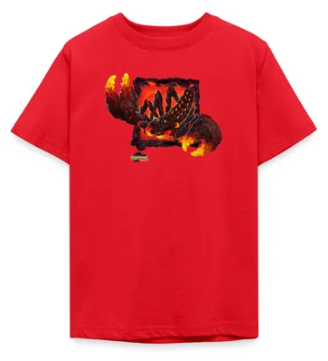 Produktbild von Spreadshirt Schleich Eldrador Lavaskorpion Teenager T-Shirt, 152/164 (12-14 Jahre), Rot