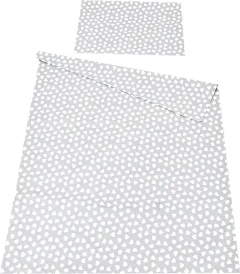 Produktbild von BABYLUX Kinderbettwäsche 2 Tlg. 100 x 135cm Bettwäsche 95. Herzen Grau