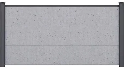 Produktbild von Vorgartenzaun GroJa BasicLine 180 x 90 cm Concrete Grey exclusiv bei Hornbach