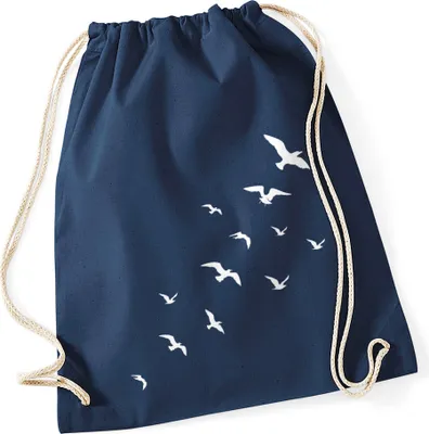Produktbild von Turnbeutel Vögel Birds Hipster Beutel Tasche Stringbag Beuteltasche Gymbag