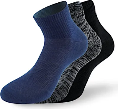 Produktbild von Lenz Performance Quarter Tech Socken, blau/schwarz/grau, 43-46