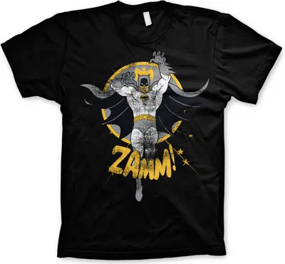 Produktbild von Batman T-Shirt Herren Zamm! schwarz Fan-Merch, Filme, TV-Serien 100% Baumwolle XL