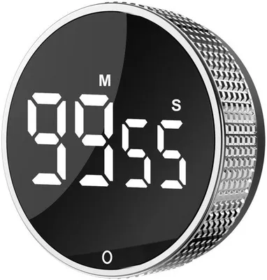 Zdjęcie produktu dla Cyfrowy timer - Inteligentny budzik do lodówki - Wyświetlacz LED - Magnetyczny - 360 stopni - Biały