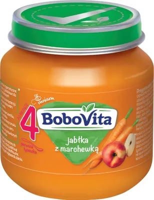 Zdjęcie produktu dla Jabłka i marchew Bobovita po 4 miesiącach 125 G