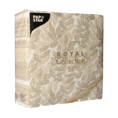 Produktbild von Servietten "ROYAL Collection" 1/4-Falz 40 cm x 40 cm sand "Nature"