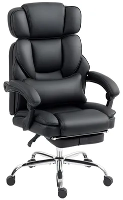 Produktbild von HOMCOM Bürostuhl Ergonomischer Schreibtischstuhl mit Lendenwirbelstütze Schwarz