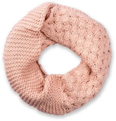 Produktbild von styleBREAKER Uni Strick Loop Schal mit Mustermix, Uni Feinstrick Schlauchschal, Winter Strickschal 01018153