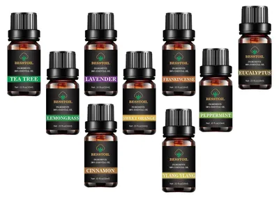 Obrázok produktu pre Sada esenciálnych olejov, 9 x 10 ml, aromaterapia, darčeková sada, 100% čisté