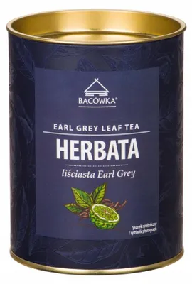 Zdjęcie produktu dla Herbata Liściasta EARL GREY 100g Tuba Bacówka