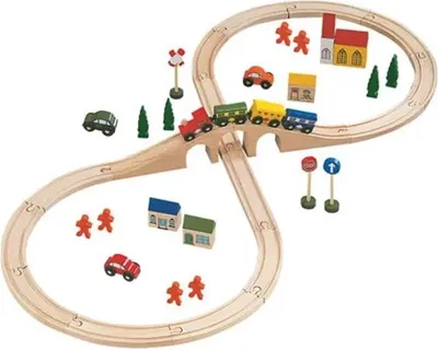 Produktbild von Holzeisenbahn Loko Lolly, 46 Teile