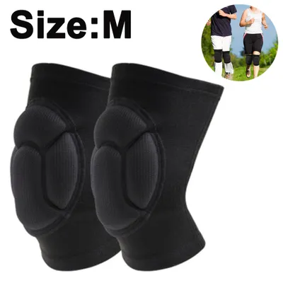 Produktbild von Premium Knieschoner mit 3-Zonen-Schaumstoffkissen Technologie aus atmungsaktivem Gewebe für Volleyball, Handball, Tanzen, Mountainbiking(Schwarz, M)