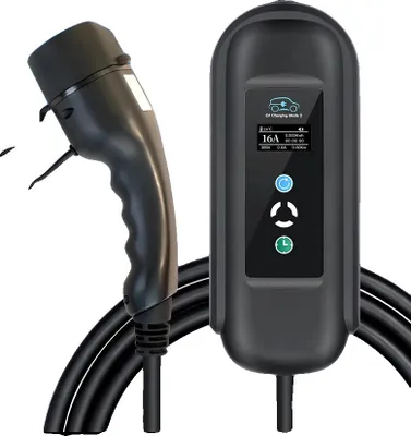 Produktbild von Kolanky Tragbarer EV-Ladegerät, 16A 11KW Typ 2, 5M TPU-Kabel, Taschenhalter-Adapter, TYPE2