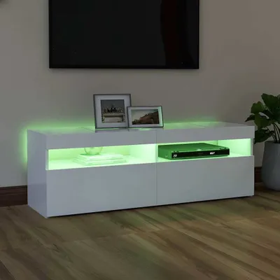 Produktbild von vidaXL TV-Schrank mit LED-Leuchten Weiß 120x35x40 cm