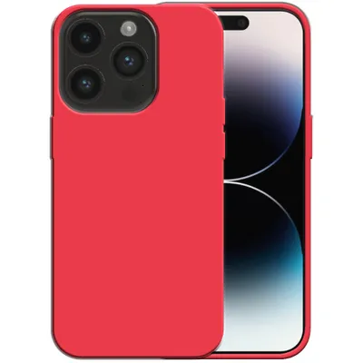 Obrázok produktu pre Smartphonica Silikónové puzdro pre iPhone 14 Pro s mäkkým vnútrom - červené