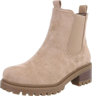 Produktbild von Ital-Design Damen Stiefeletten Klassische Stiefeletten  Wildlederoptik, Textiloptik Klassische Stiefeletten 90417881 Hellbraun Gr.  38