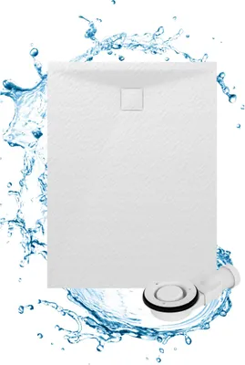 Produktbild von Granitan | Duschwanne Teja - 130x90 cm - Weiß - Antirutsch, Durable, Modernes Design