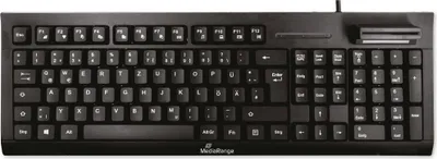 Produktbild von MediaRange Tastatur USB 2.0 mit Chip-Karten Terminal schwarz