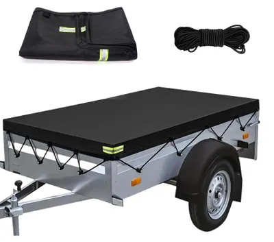 Image de Solidchoice - Bâche de protection pour remorque, dimensions 208 x 114 x 13 cm. Imperméable et résistante aux déchirures