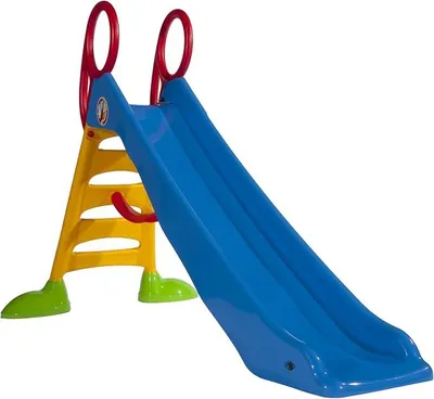 Produktbild von 2in1 Kinder Rutsche Wasserrutsche freistehend Rutschlänge 200 cm blau/gelb