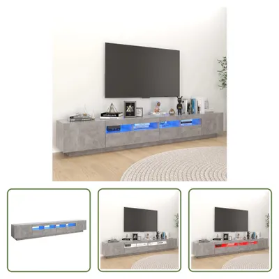 Obrázek produktu pro The Living Store TV skříňka s LED světly betonově šedá 260x35x40 cm