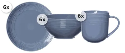 Produktbild von Frühstücks-Set 18 tlg. Levi blau