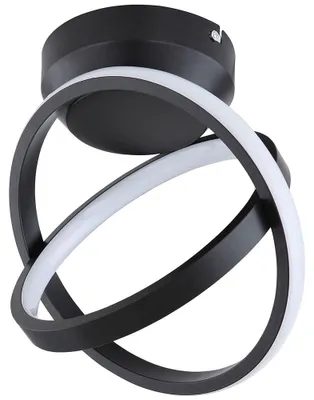 Produktbild von LED Deckenleuchte, Ring-Design, schwarz-matt, 28 cm