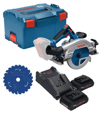 Produktbild von Bosch GKS 18V-57-2 GX Professional Akku Kreissäge 18 V 165 mm Brushless + 2x ProCORE Akku 4,0 Ah + Ladegerät + L-Boxx