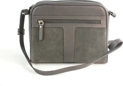 Obrázok produktu pre Eastern Counties Leather - Dámska kabelka "Margot", semiš EL402 (jedna veľkosť) (tmavosivá)