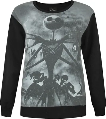 Produktbild von Dámsky sveter Nightmare Before Christmas so sublimačnou potlačou NS4243 (S) (čierny)