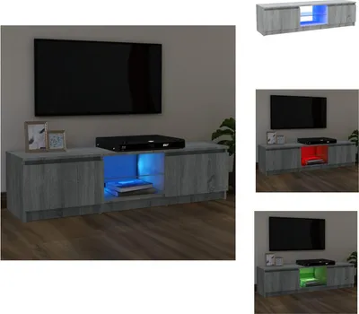 Produktbild von vidaXL TV-Schrank mit LED-Leuchten Grau Sonoma 120x30x35,5 cm - TV-Möbel