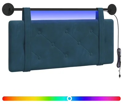 Produktbild von Hängendes Kopfteil Mit LED Licht Blau Samt