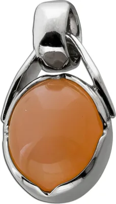 Produktbild von Mondstein Anhänger Silber 925 orangener Edelstein 6ct.