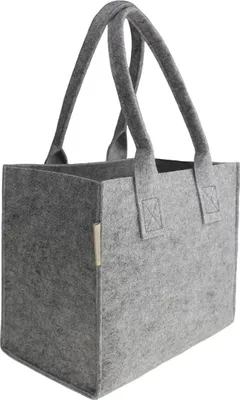 Produktbild von SILUK Filztasche Einkaufstasche Tasche Filz Shopper 35 x 20 x 28 cm viele Farben (Grau)