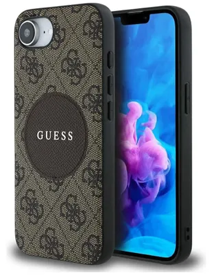 Produktbild von Guess 4G Circle Classic MagSafe Hülle iPhone 16e Braun
