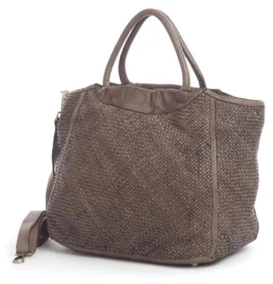 Produktbild von BZNA Bag Madita Taupe Italy Designer Shopper Handtasche Schultertasche Tasche