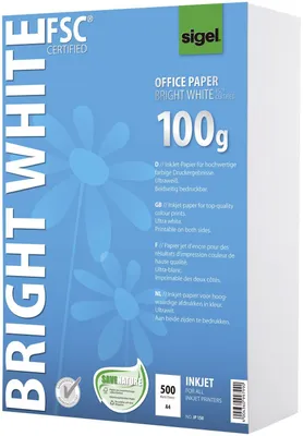 Image de SIGEL IP150 Office Papier BRIGHT WHITE, ultra blanc, 100 g/qm, A4, 500 feuilles