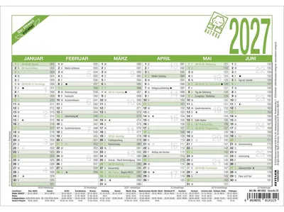 Produktbild von Arbeitstagekalender 904 A5 21x14,8cm Recycling 2027