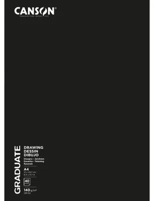 Image de CANSON Carnet de croquis GRADUATE DRAWING 210 x 297 mm DIN A4 20 feuilles