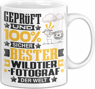 Produktbild von Wildtierfotograf Geschenk Lustiger Spruch für Wildtierfotograf Geschenkidee Bester Wildtierfotograf Der Welt (Weiß)