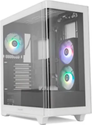 Zdjęcie produktu dla NOX Hummer ETHER, Midi Tower, PC, Czarny, Biały, ATX, ITX, Mini-ATX, SPCC, Stal, Szkło hartowane, Gaming