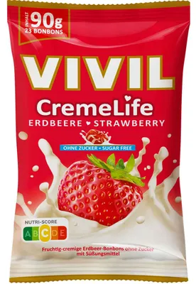 Produktbild von Vivil CremeLife Erdbeere ohne Zucker 90g