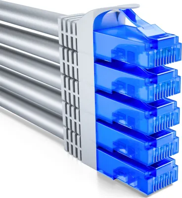 Produktbild von deleyCON 5x 0,25m CAT6 Netzwerkkabel Set - Kurzes 25cm U-UTP RJ45 CAT-6 LAN Kabel Patchkabel Ethernetkabel DSL Switch Router Modem Repeater Patchpanel - Grau