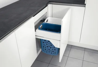Obrázok produktu pre TIDY 2-násobný výsuvný kôš na bielizeň S 600 s plným výsuvom a mechanizmom s mäkkým zatváraním / HAILO 3270-69 / Vybavenie skrine / Box na bielizeň / Kôš na bielizeň