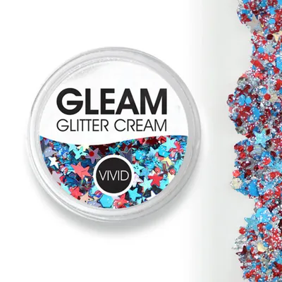 Immagine prodotto di Crema glitterata brillante e vivace - rosso bianco