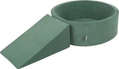 Produktbild von KiddyMoon Velvet Spielplatz Aus Schaumstoff Mit 200 Bälle 7cm Hindernisläufen Rund Bällebad Mit Zwickel Element Für Babys Und Kinder