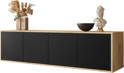 Produktbild von TV-Hängeschrank SANAYI, Artisan Eiche / Schwarz